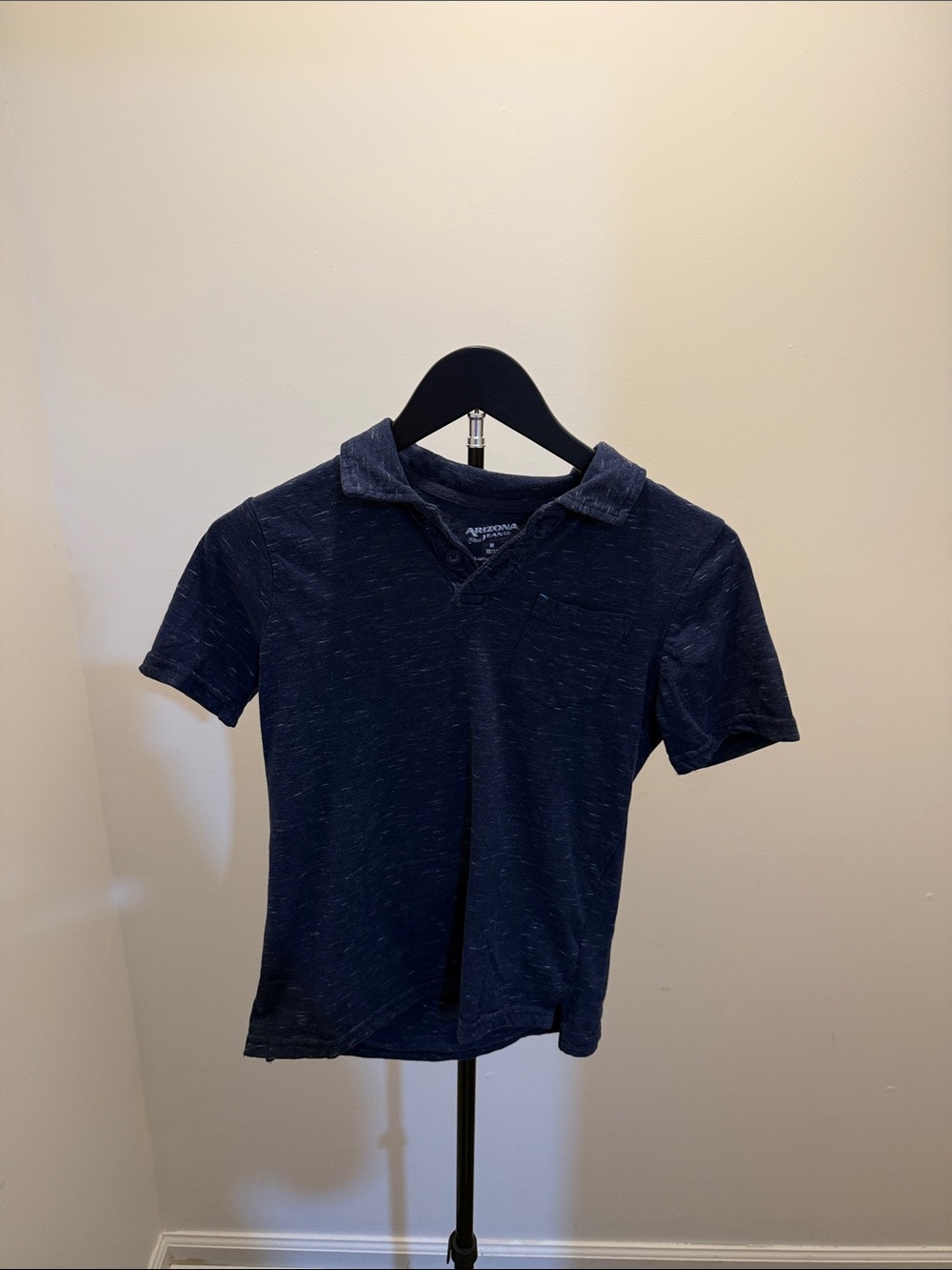 Arizona Jean Company Navy Short-Sleeve Polo with Chest Pocket